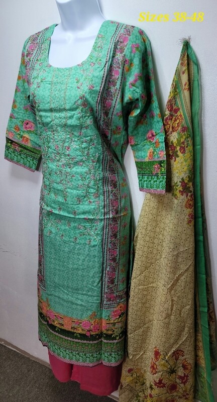 Pakistani Heavily Embridered Cotton Lawn Suits Collection
