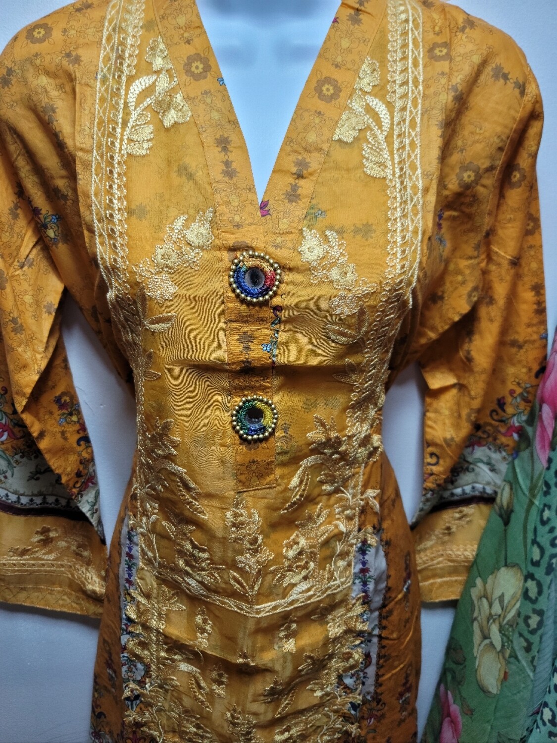 Yellow- Naushad Imdad-Luxury Lawn by Shahzeb Textile