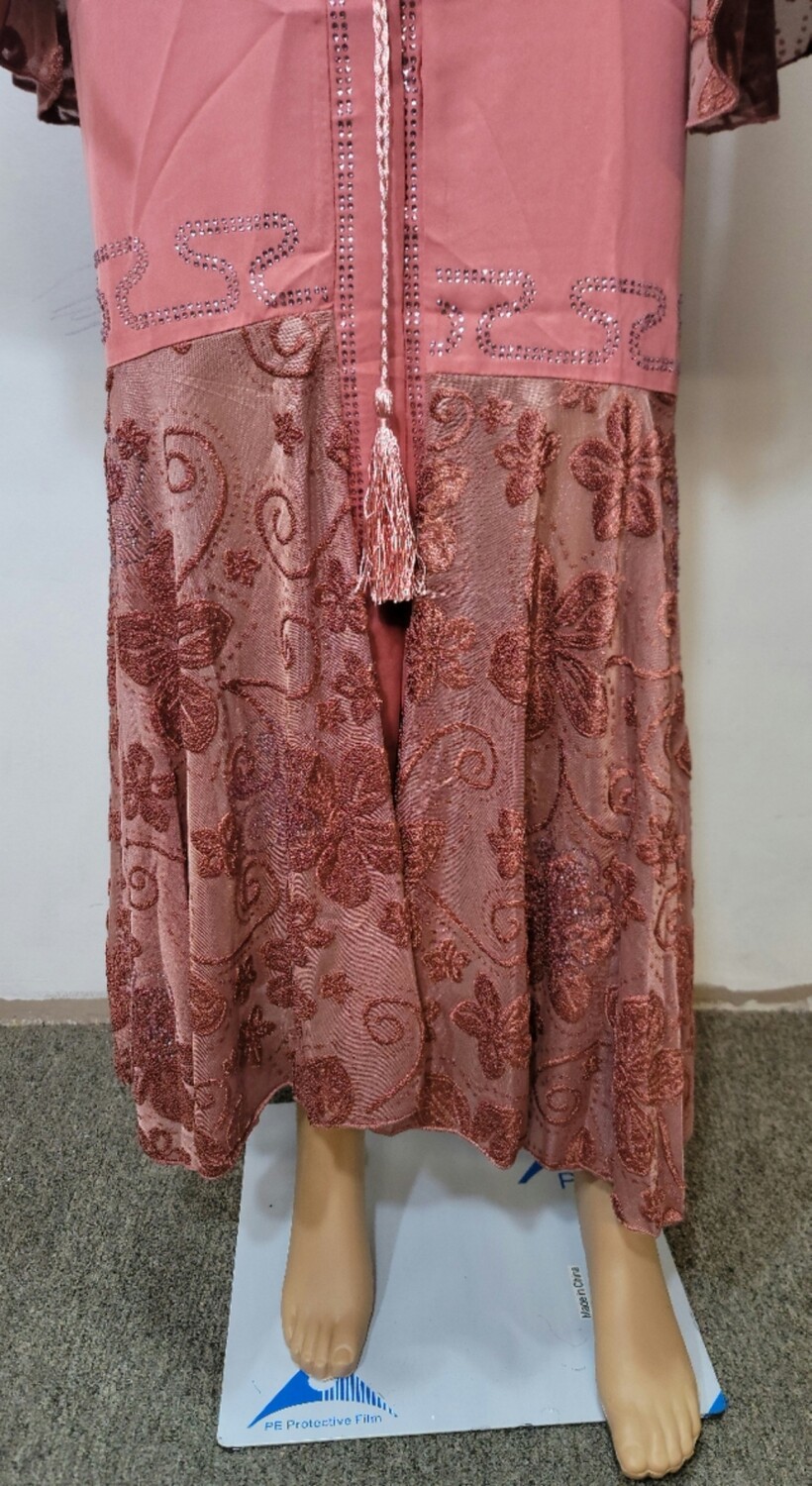 Pink Flared Dubai Abaya