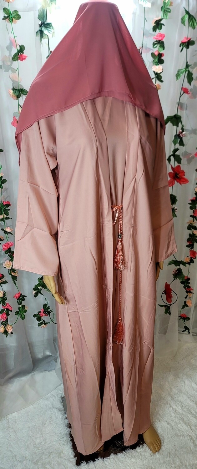 Light Pink Modest Dubai Abaya with pockets