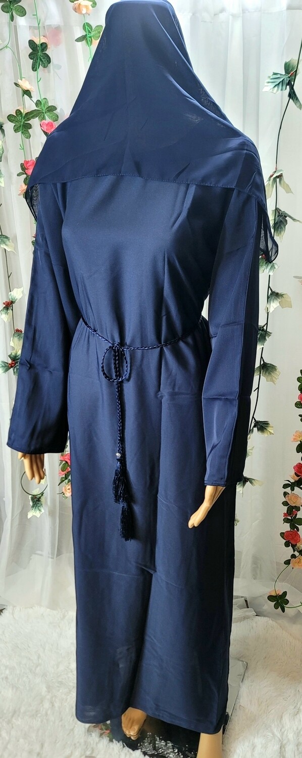 Navy Blue Modest Dubai Abaya with pockets
