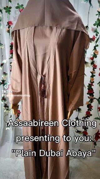 Beige Modest Dubai Abaya with pockets