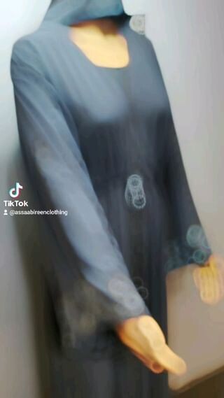 Gray Rhinestone Modest Dubai Abaya