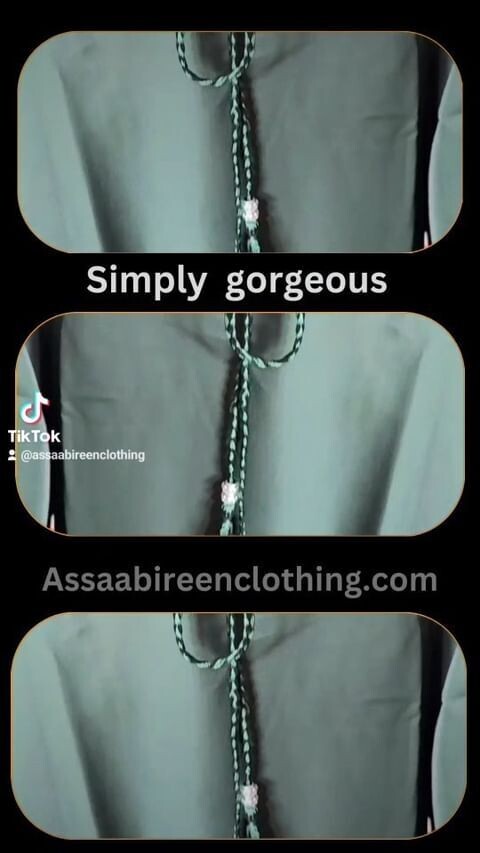 Green Modest Dubai Abaya with pockets
