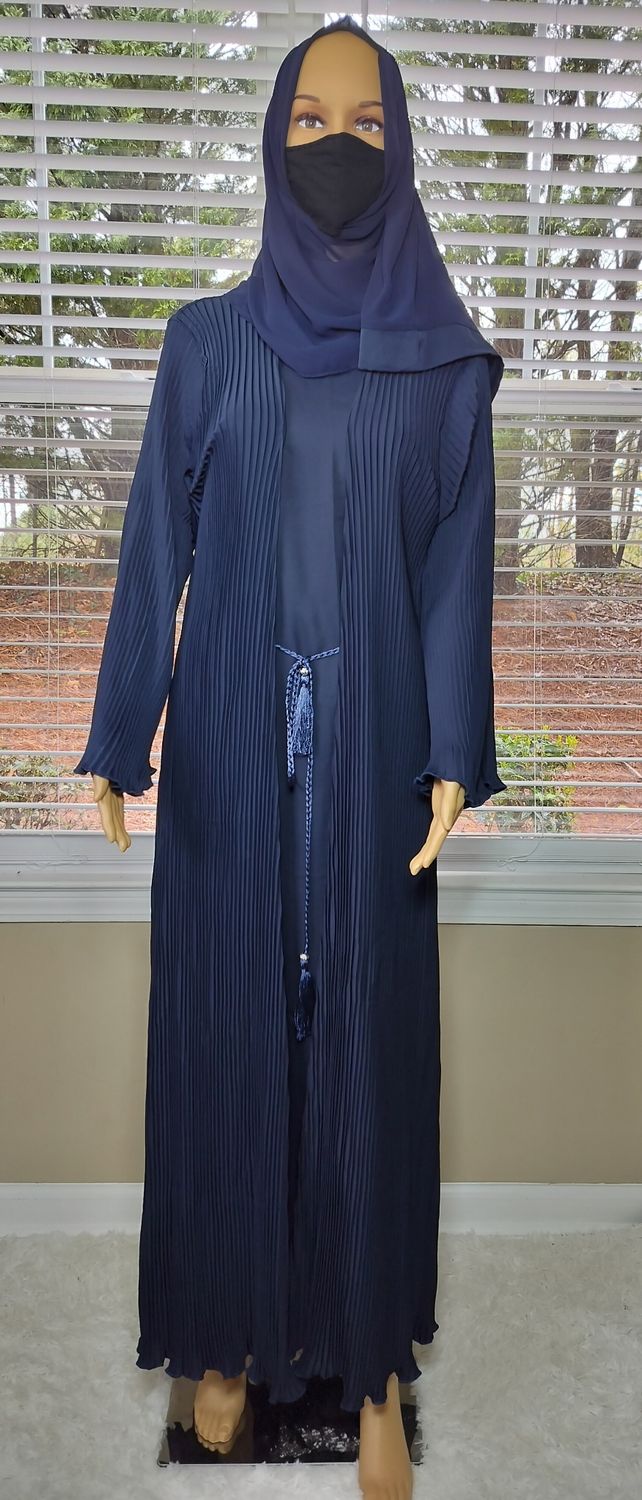 Navy Blue Modest Dubai Abaya
