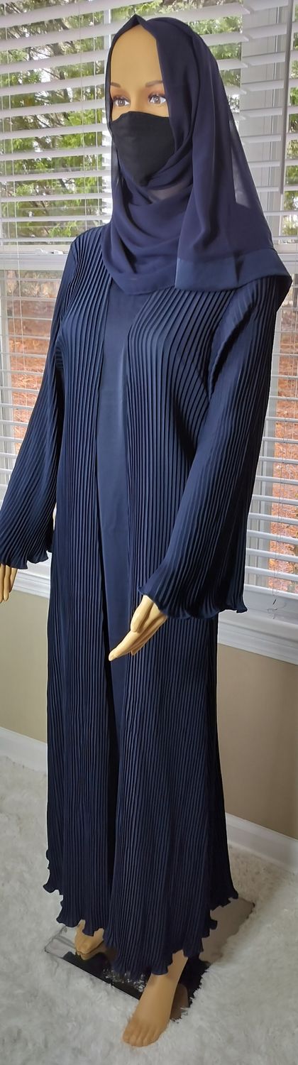 Navy Blue Modest Dubai Abaya