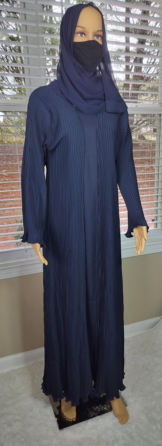 Navy Blue Modest Dubai Abaya