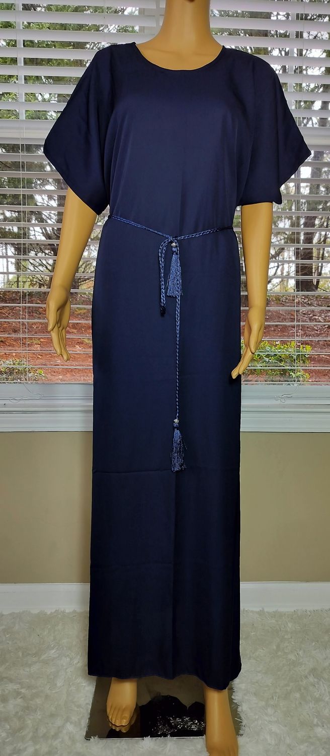 Navy Blue Modest Dubai Abaya