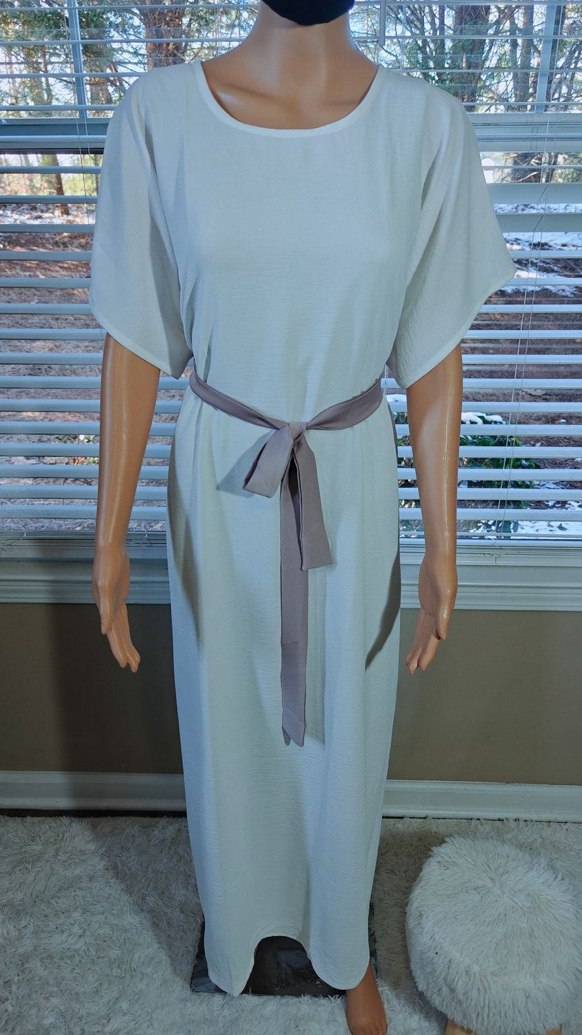 Beige Cream Modest Dubai Abaya