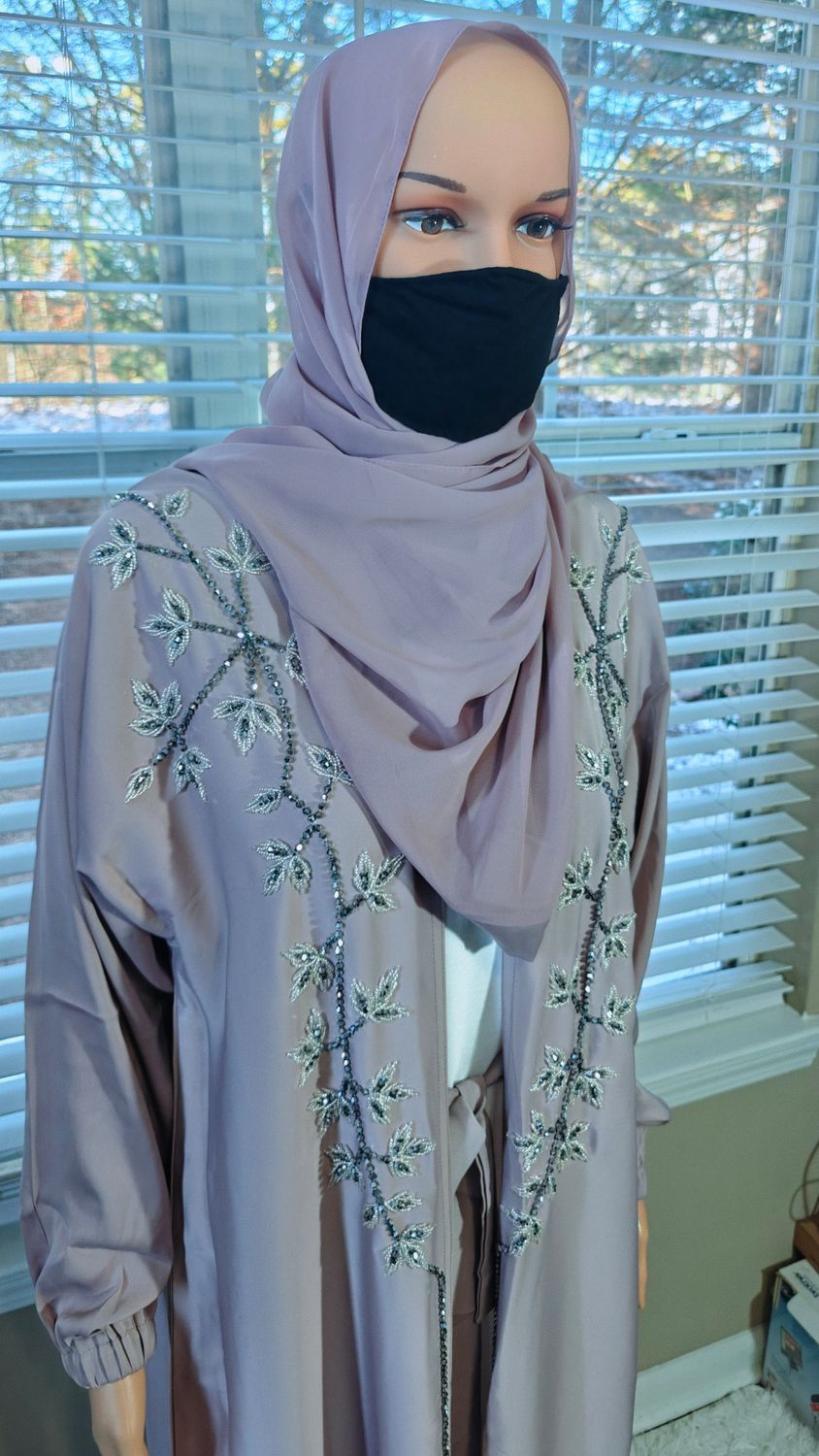Beige Cream Modest Dubai Abaya