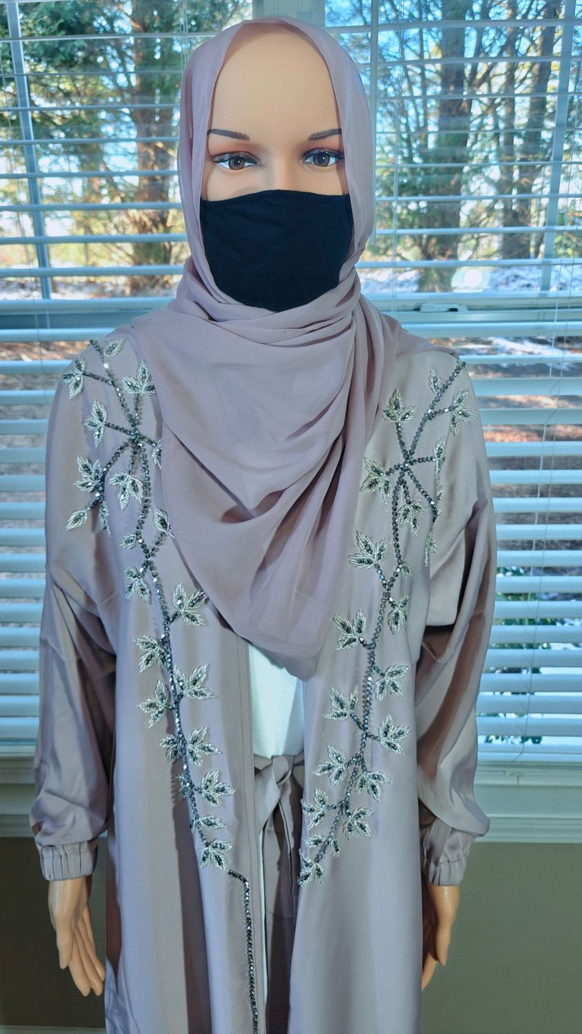 Beige Cream Modest Dubai Abaya