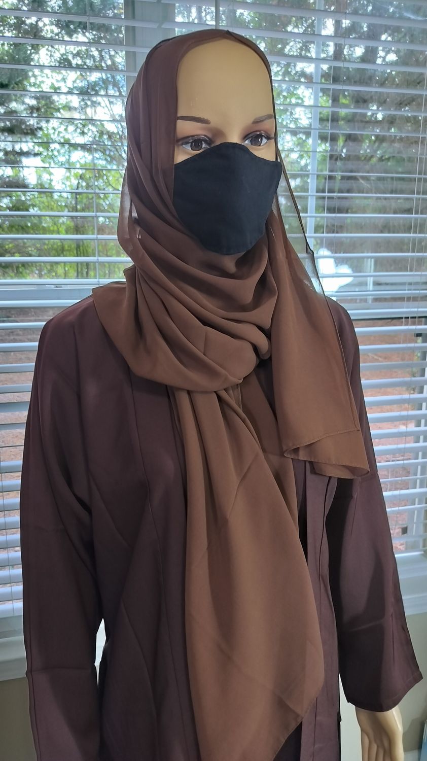 Brown Modest Dubai Abaya with pockets
