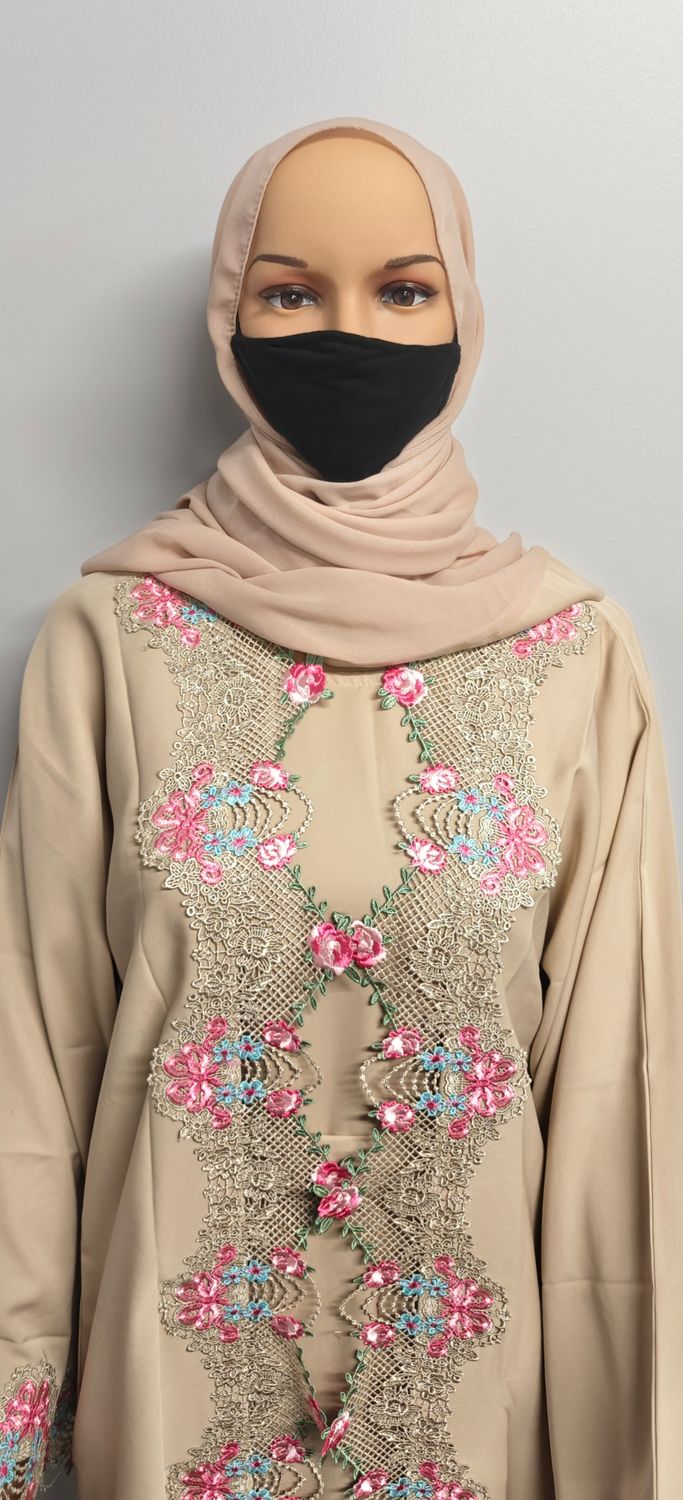 Beige Color Modest Dubai Abaya