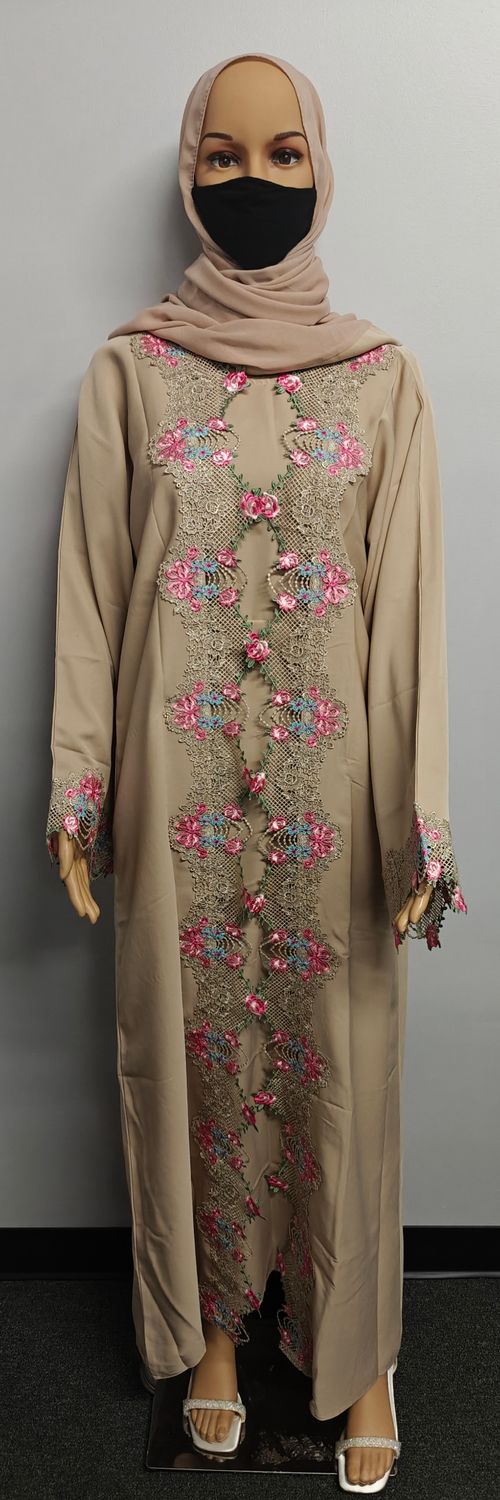 Beige Color Modest Dubai Abaya