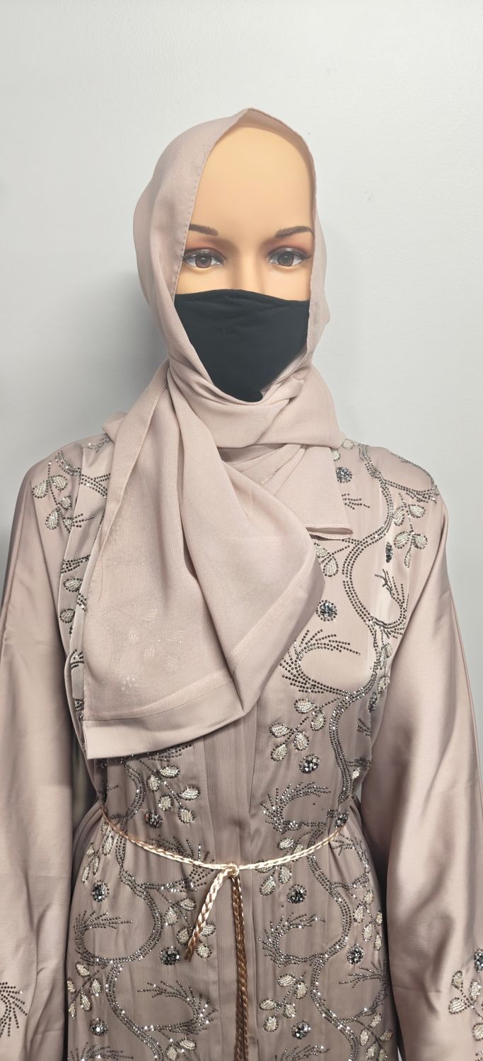 Champange Color Modest Dubai Abaya