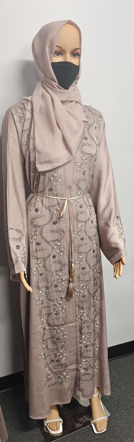 Champange Color Modest Dubai Abaya