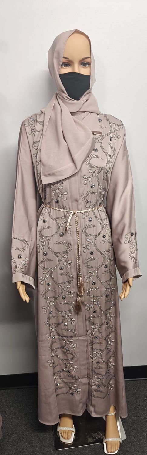 Champange Color Modest Dubai Abaya