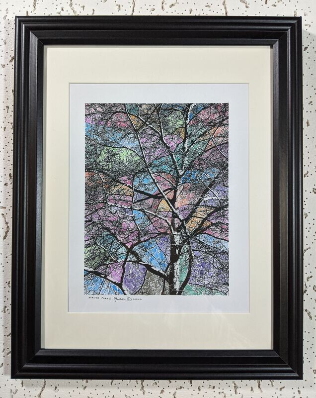 Stained Tree 5 by Marcos Smyth, framed.