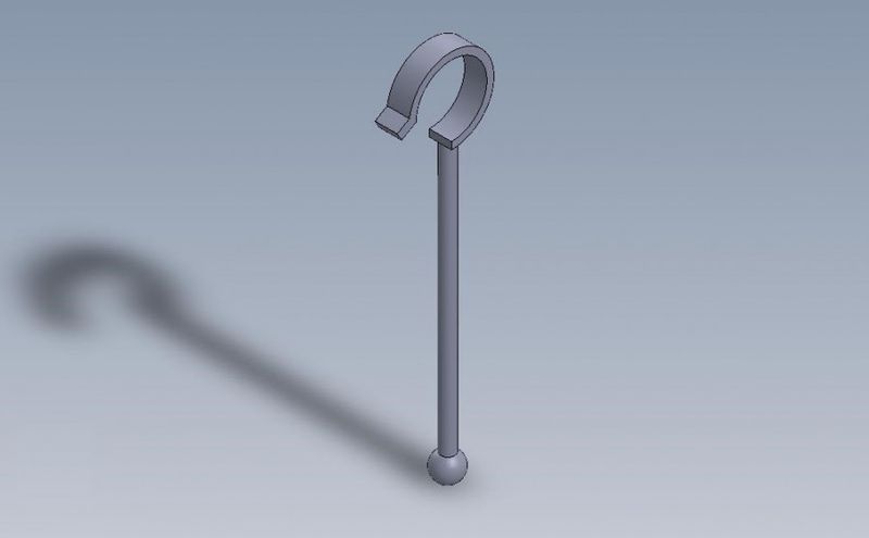 Platinum piston with spherical base