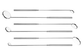 RHODIUM LARYNGEAL MIRROR AND HANDLE