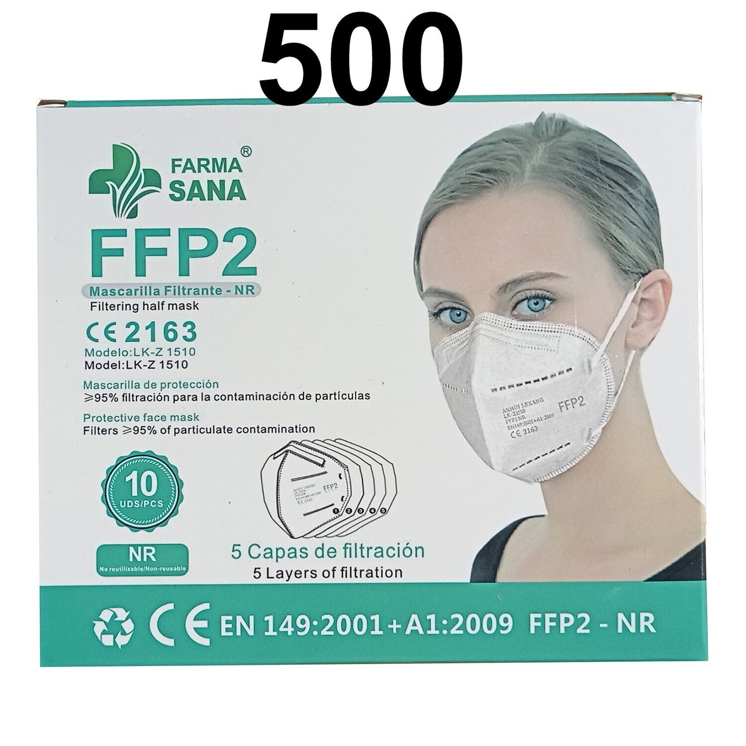 LOTE 500 mascarillas - blanco