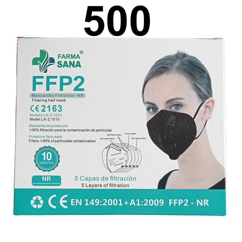 LOTE 500 mascarillas - negro