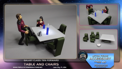 Galaxy Class - 4.5&quot; Scale - Ten Forward Table and Chairs