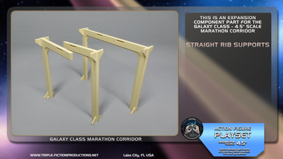 Galaxy Class - 4.5&quot; Scale - Marathon Corridor Straight Rib Supports