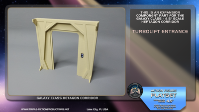 Galaxy Class - 4.5&quot; Scale - Heptagon Corridor Turbolift Entrance