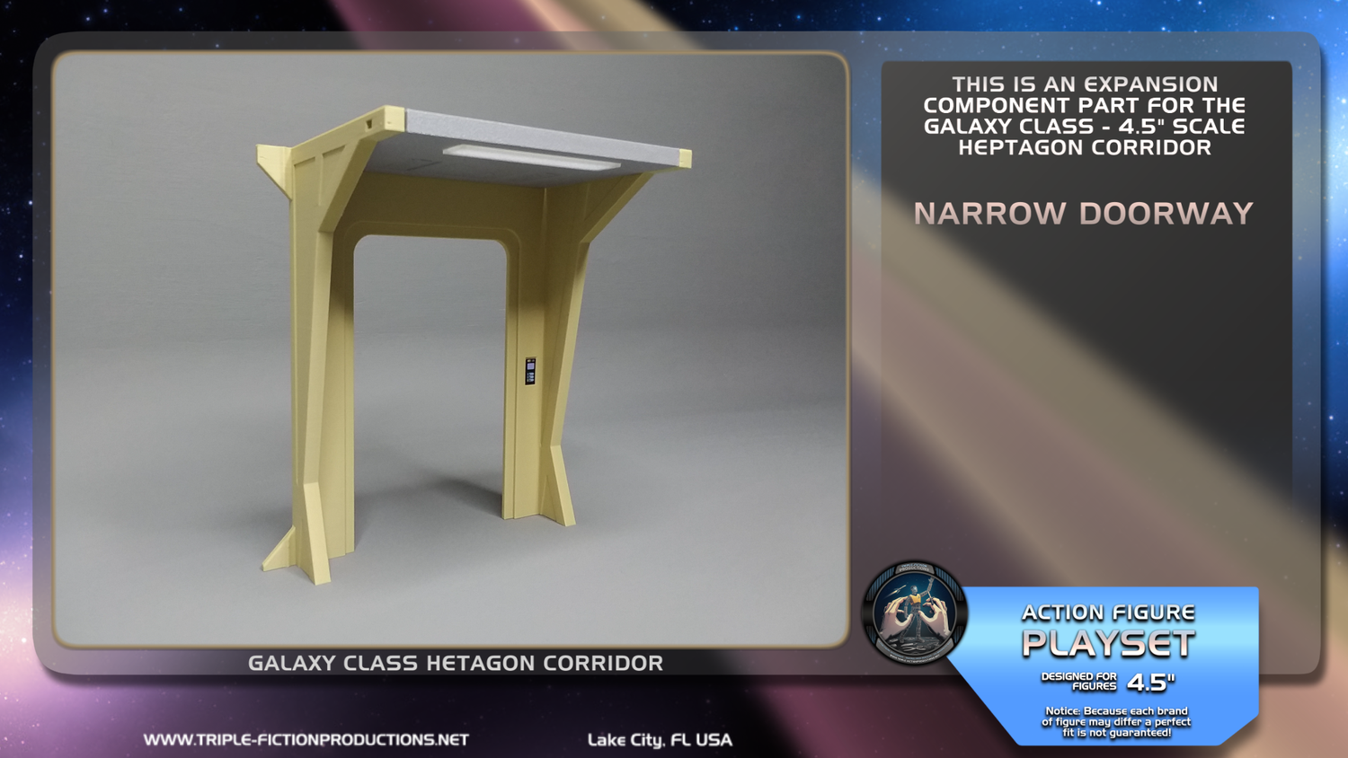 Galaxy Class - 4.5&quot; Scale - Heptagon Corridor Narrow Doorway