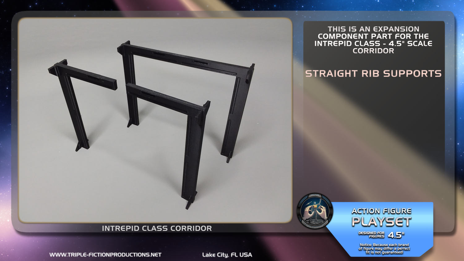 Intrepid Class - 4.5&quot; Scale - Corridor Straight Rib Supports