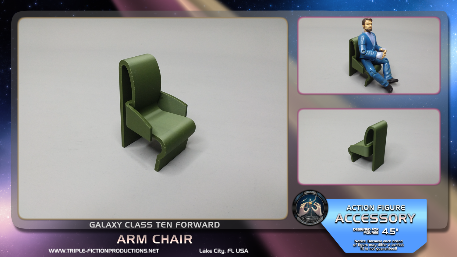 Galaxy Class - 4.5&quot; Scale - Ten Forward Arm Chair