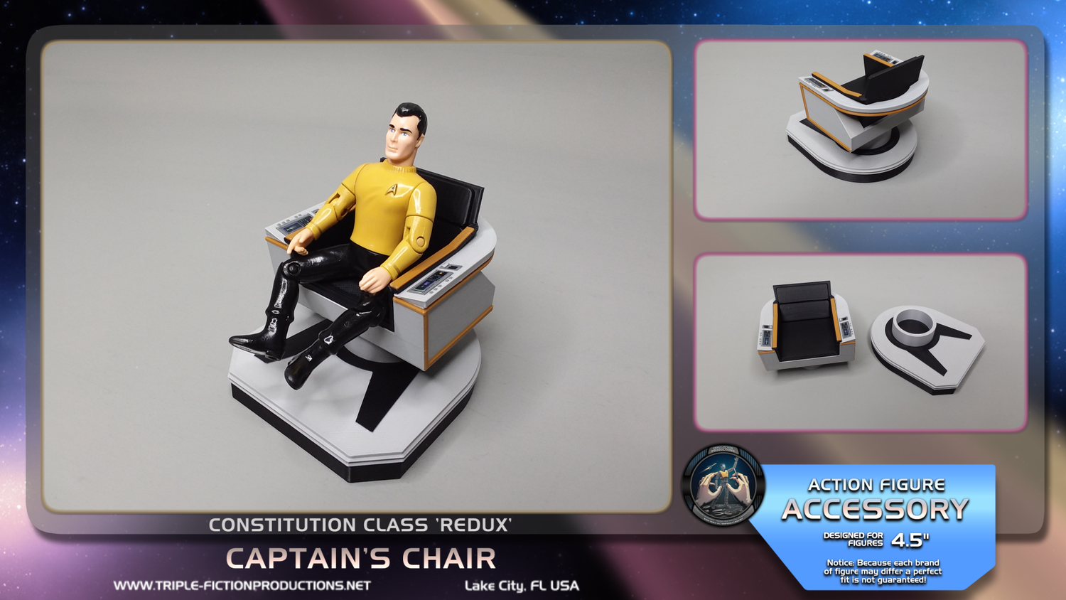 Constitution Class &#39;Redux&#39; - 4.5&quot; Scale - Captain&#39;s Chair