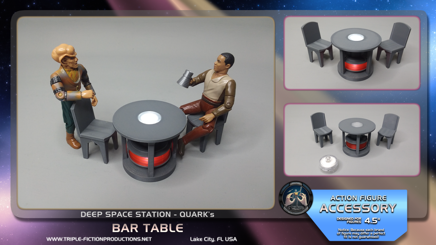 Deep Space Station - 4.5&quot; Scale - Quark&#39;s Bar Table