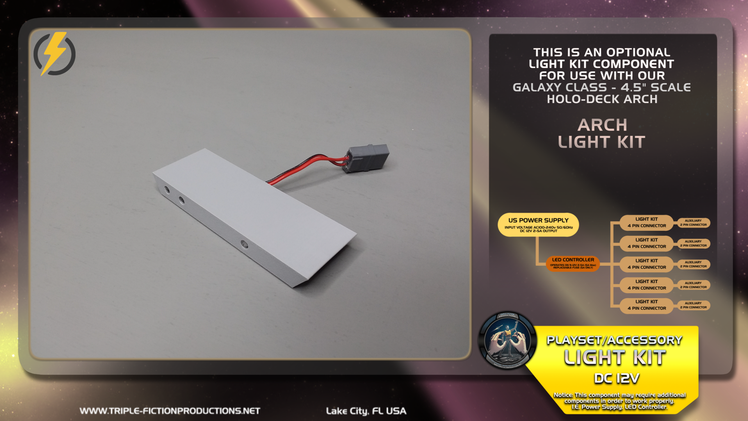 Galaxy Class - 4.5&quot; Scale - Holo-Deck Arch Light Kit