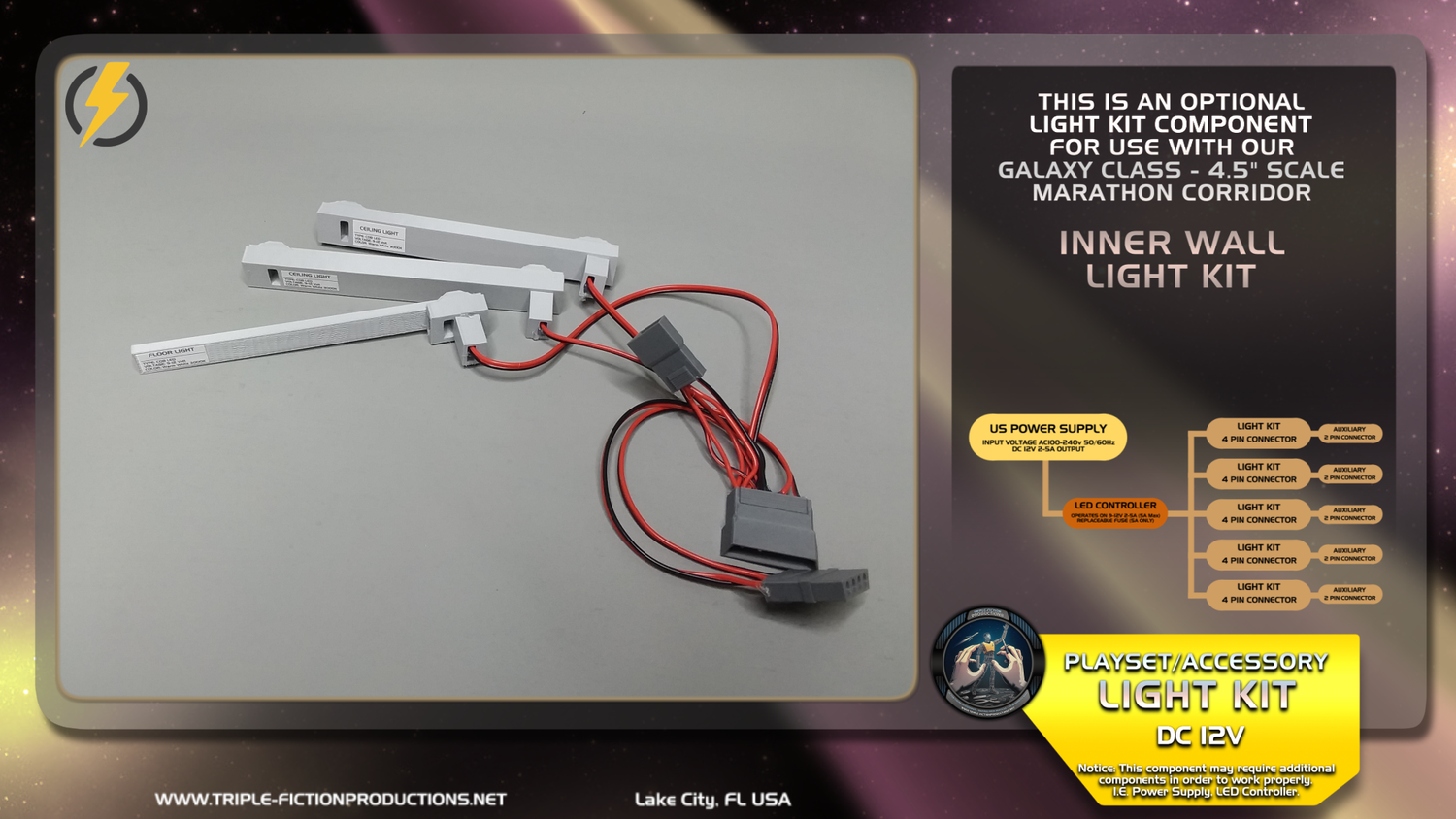 Galaxy Class - 4.5&quot; Scale - Marathon Corridor - Inner Wall Light Kit