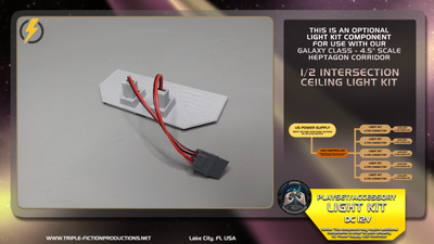 Galaxy Class - 4.5&quot; Scale - Heptagon Corridor - 1/2 Intersection Light Kit