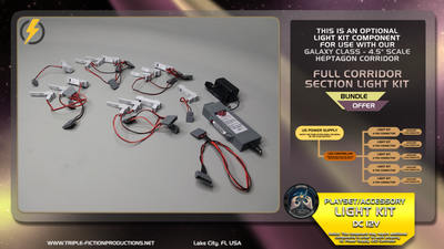 Galaxy Class - 4.5&quot; Scale - Heptagon Corridor - Full Corridor Light Kit