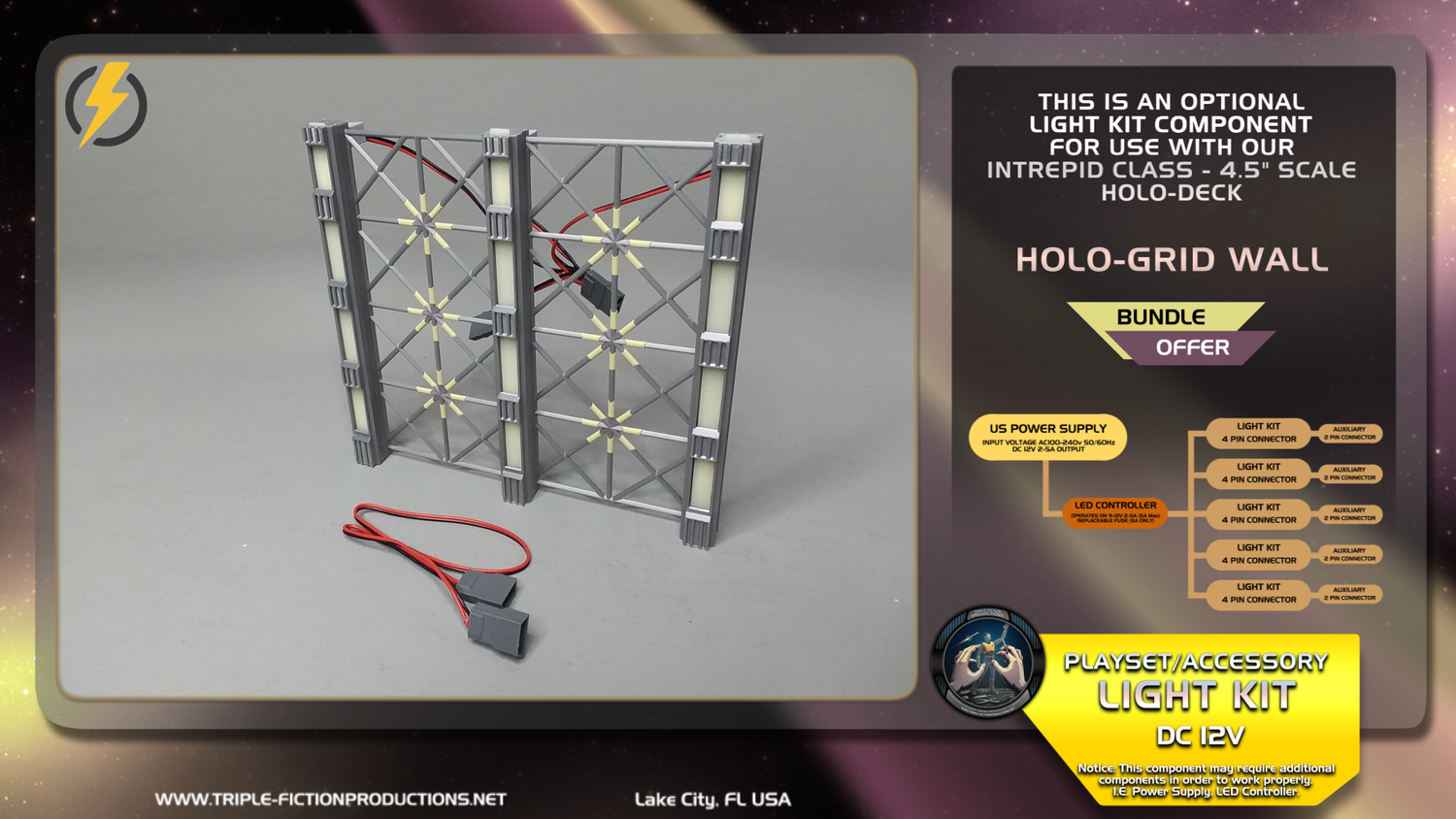 Intrepid Class - 4.5&quot; Scale - Holo-Grid Wall Light Kit