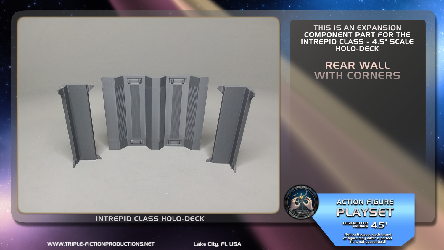 Intrepid Class - 4.5&quot; Scale - Holo-Deck Rear Wall with Corners