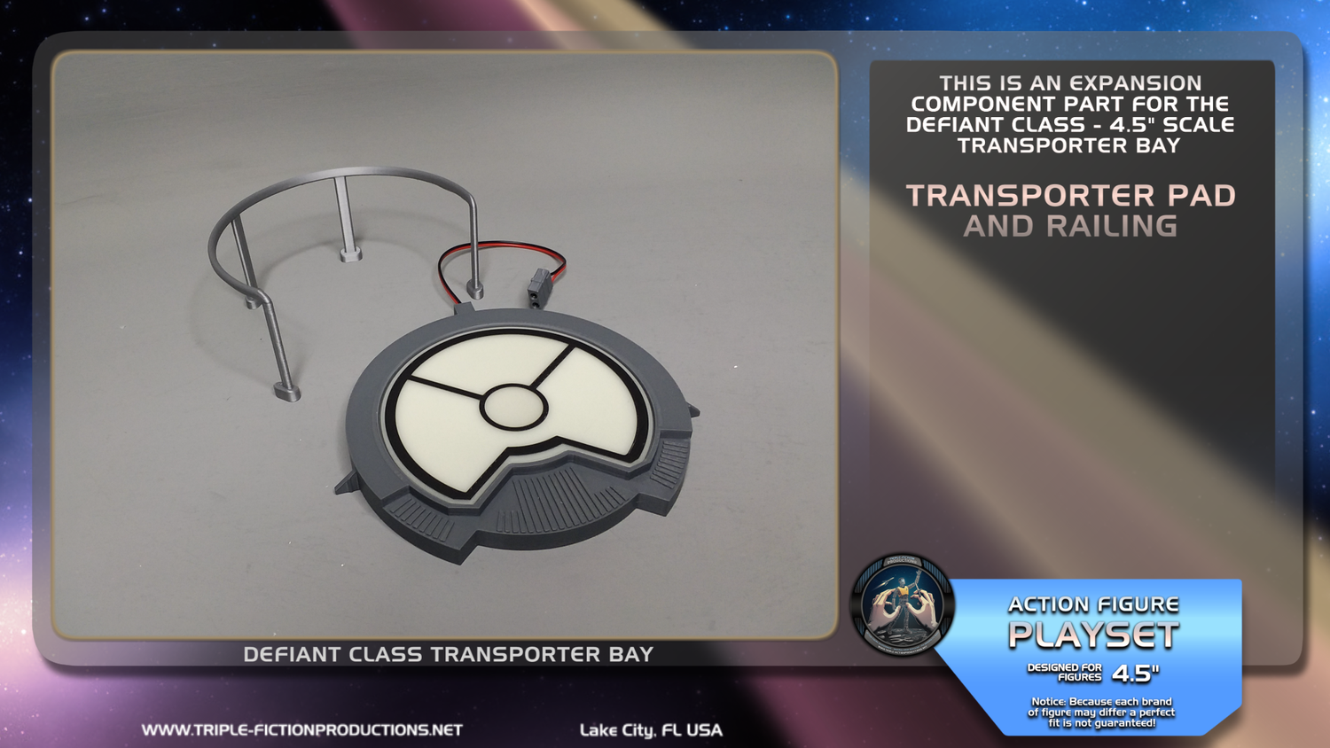 Defiant Class - 4.5&quot; Scale - Transporter Pad and Railing