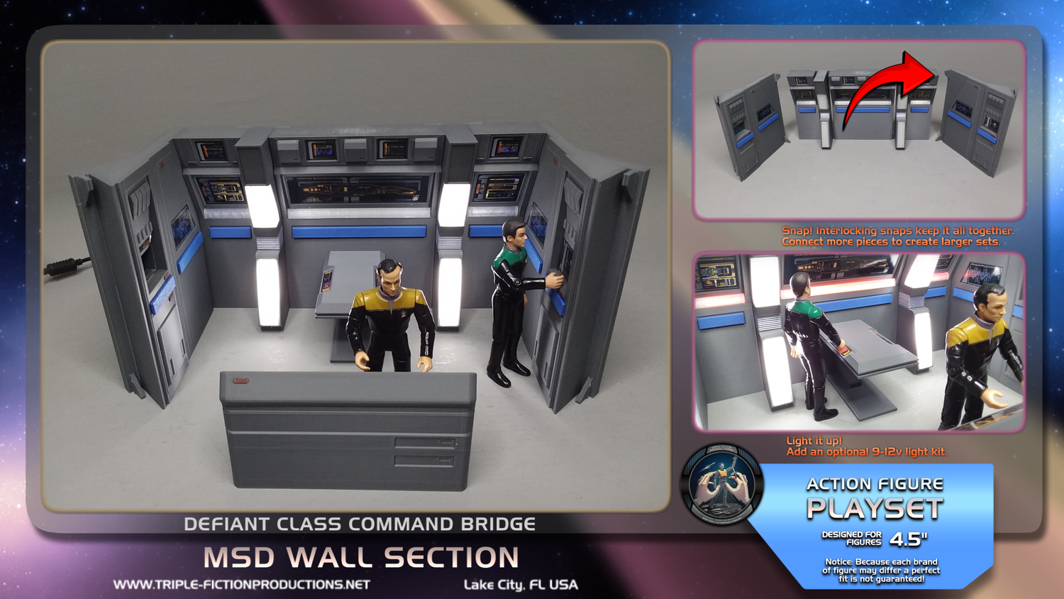 Defiant Class - 4.5&quot; Scale - Command Bridge MSD Wall Section