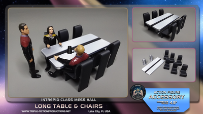 Intrepid Class - 4.5&quot; Scale - Mess Hall Long Table and Chairs