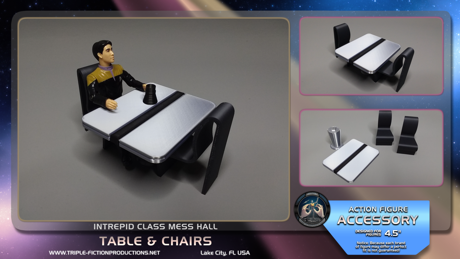 Intrepid Class - 4.5&quot; Scale - Mess Hall Table and Chairs