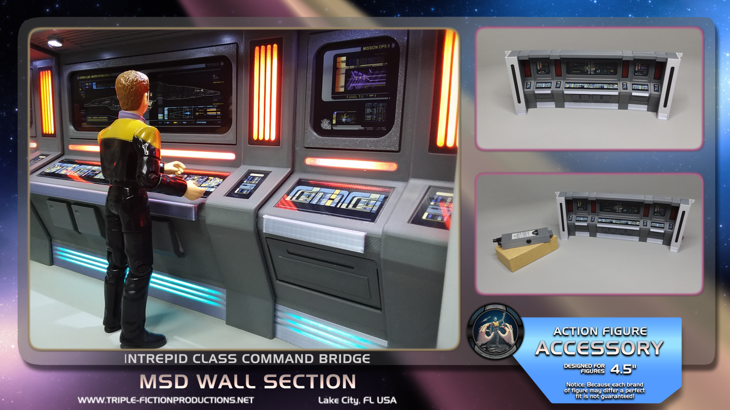 Intrepid Class - 4.5&quot; Scale - Command Bridge MSD Wall Section