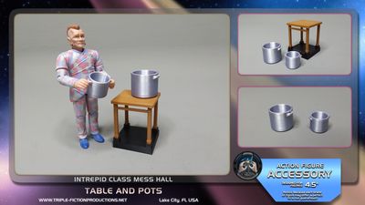 Intrepid Class 4.5&quot; Scale - Mess Hall Table and Pots