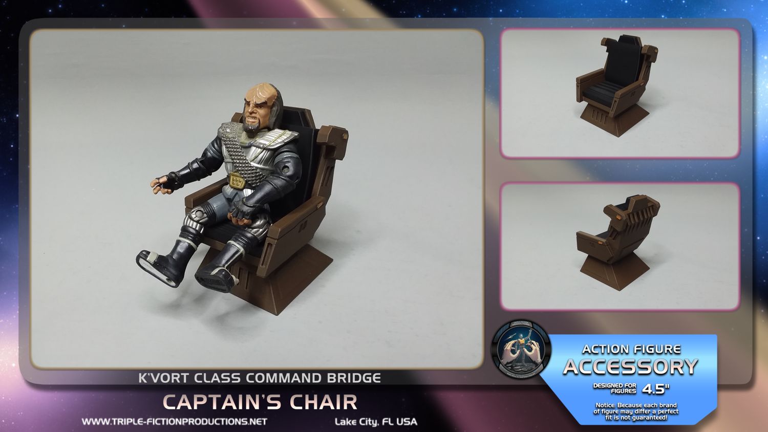K&#39;Vort Class  - 4.5&quot; Scale - Command Bridge Captain&#39;s Chair