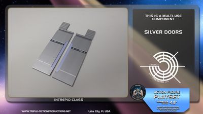Intrepid Class - 4.5&quot; Scale - Multi-Use Silver Doors