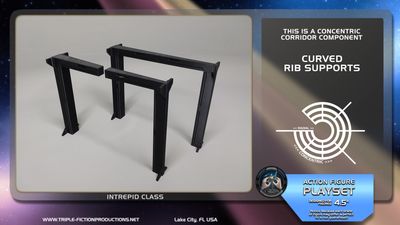 Intrepid Class - 4.5&quot; Scale - Concentric Corridor Curved Rib Supports