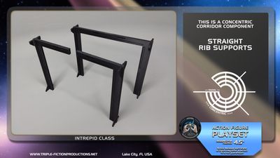 Intrepid Class - 4.5&quot; Scale - Concentric Corridor Straight Rib Supports